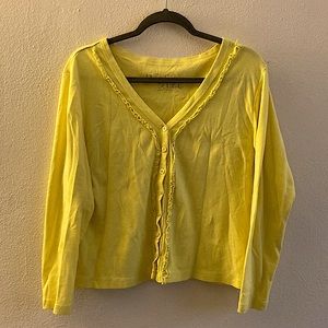 Y2K neon yellow cardigan